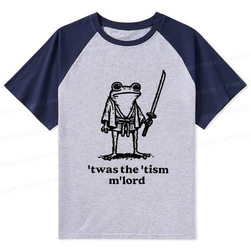 Kyoto-Lion Focused Samurai Frog Raglan T-shirt