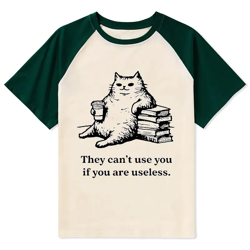 Kyoto-Lion Cat Proving Uselessness Is A Superpower Raglan T-shirt