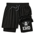 Kyoto-Lion Minimalist Bee Kind Illustration Training Shorts