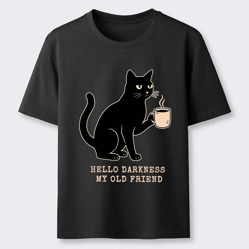 Japanese Vintage Black Cat T-Shirt