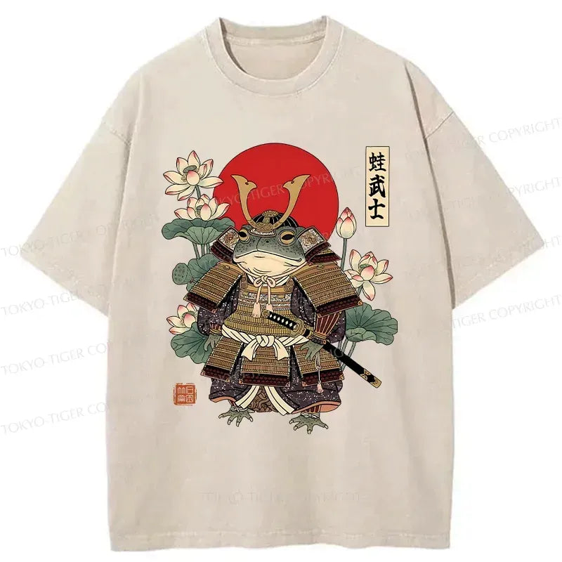 Traditional Ukiyo-e Frog Tee for Daily Wear
