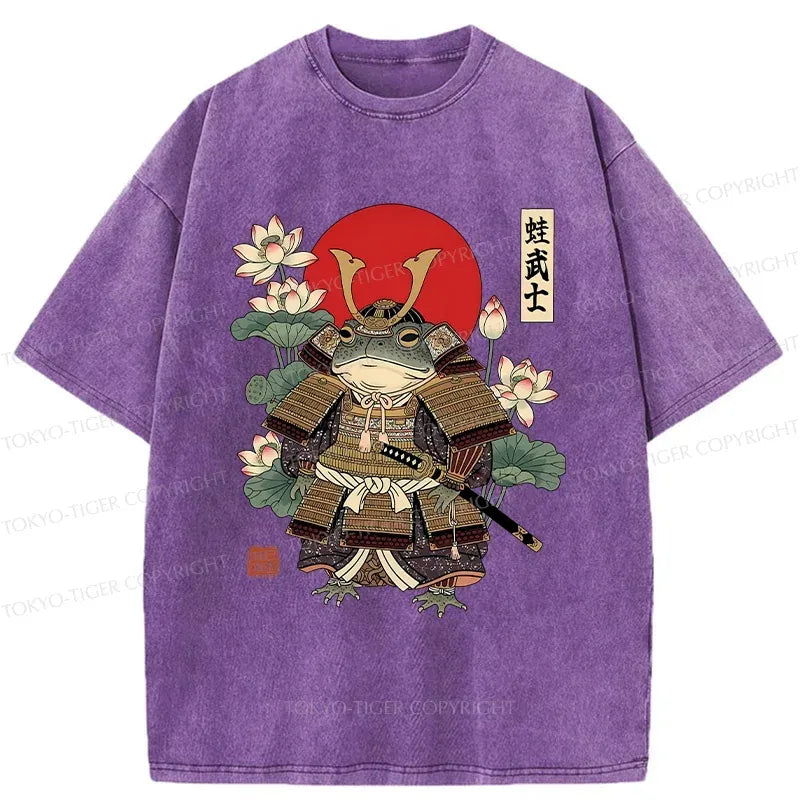 Samurai Frog Casual Unisex Cotton T-Shirt