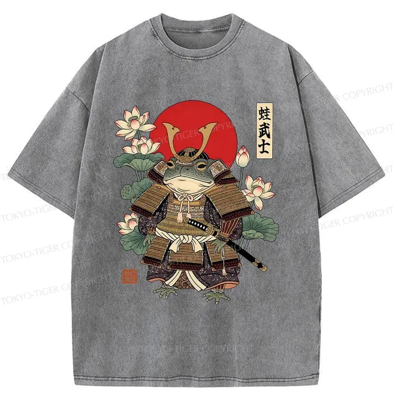 Traditional Ukiyo-e Frog Tee for Daily Wear