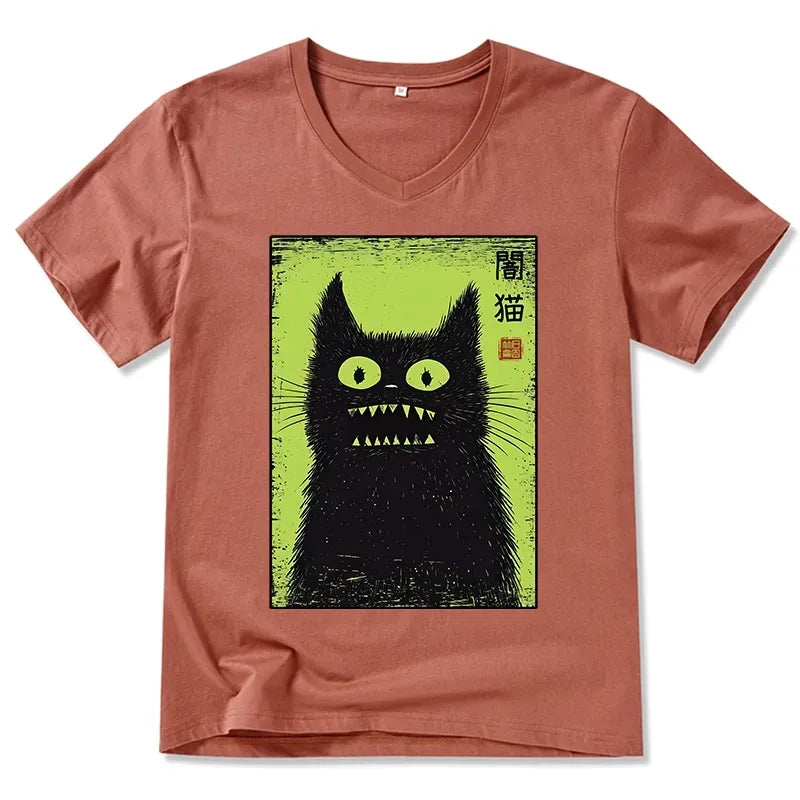 vintage Japanese cat shirt gift for her