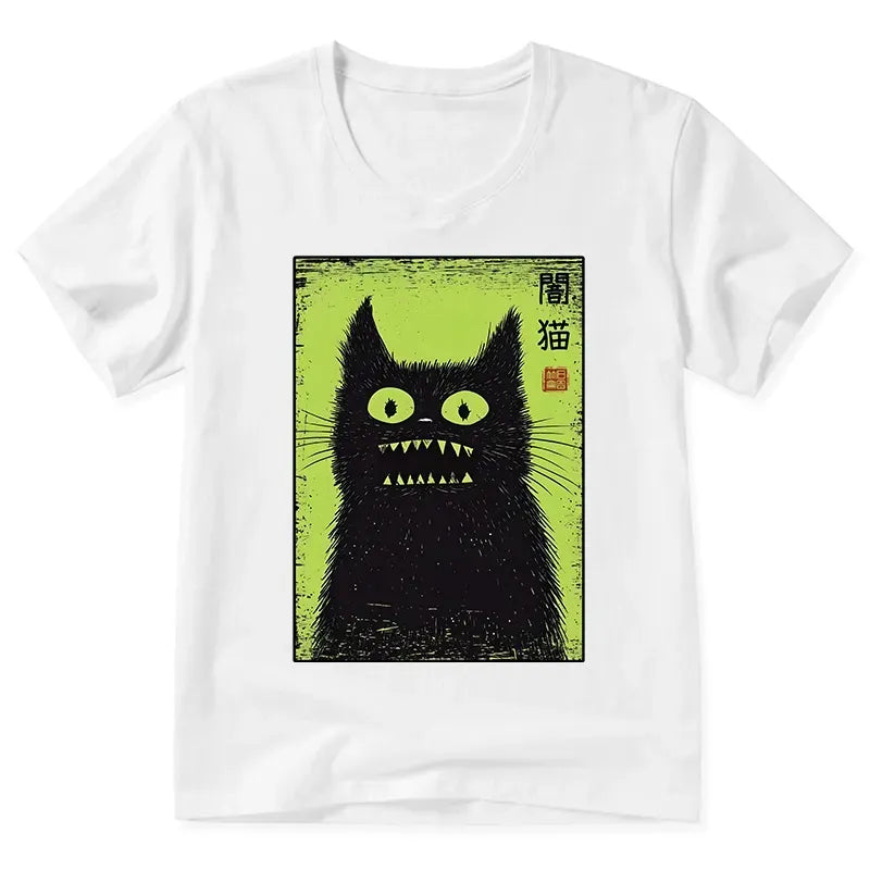 spooky cat tee for summer