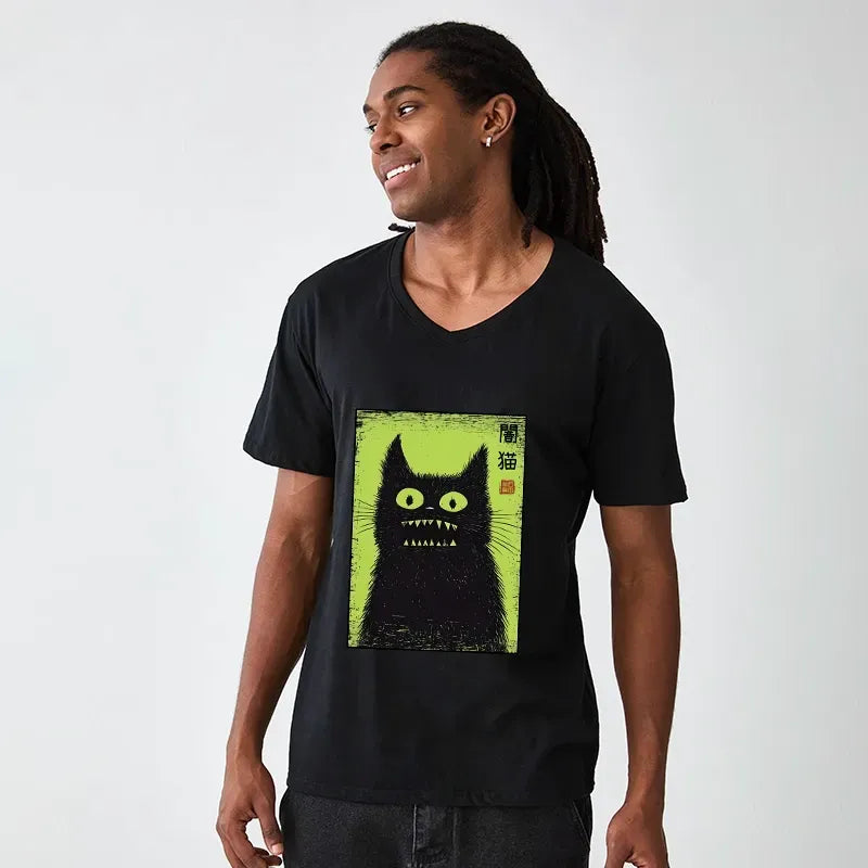 spooky cat tee for summer