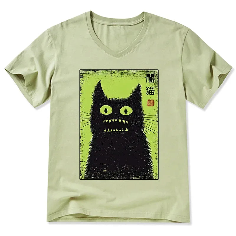 vintage Japanese cat shirt gift for her