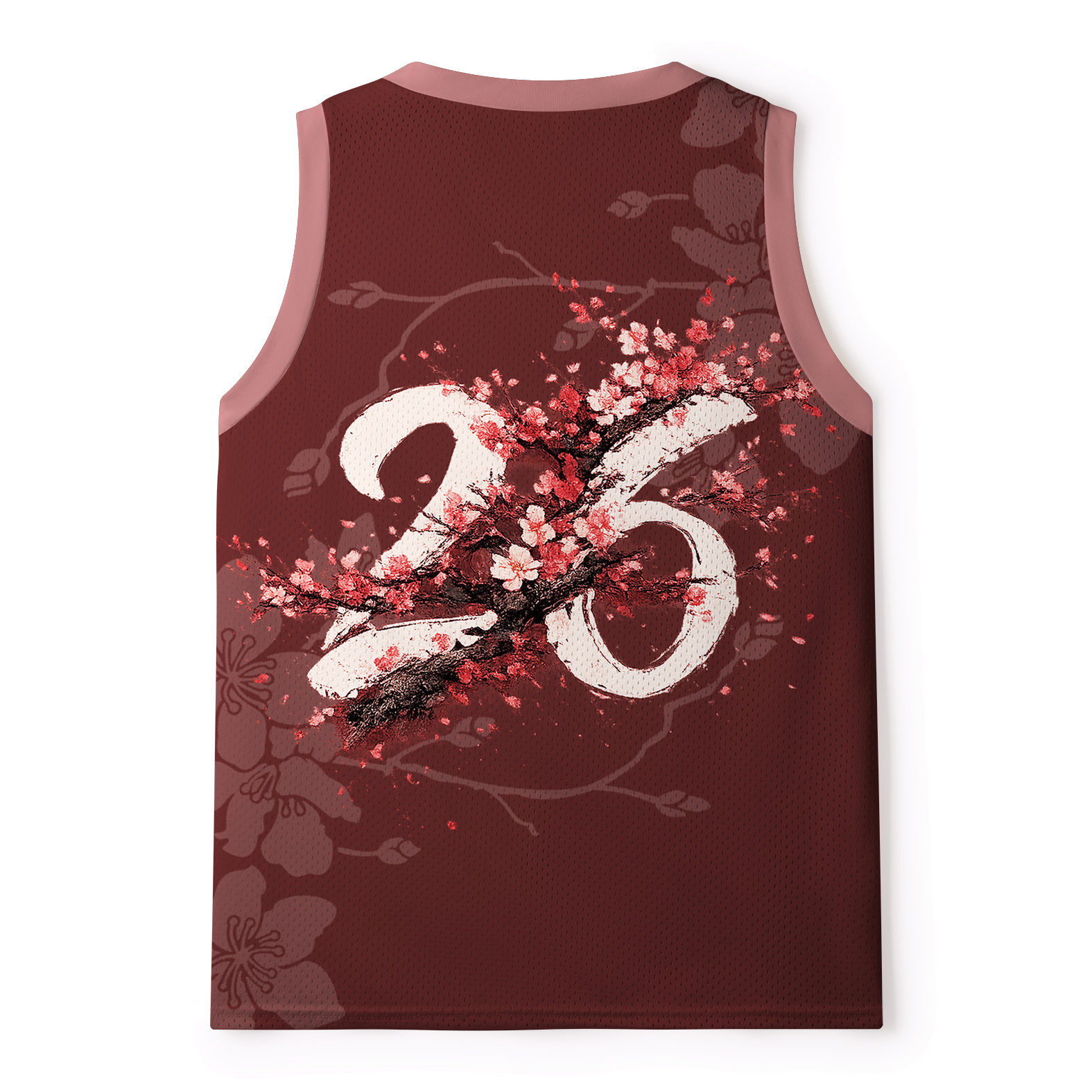 Kyoto-Lion Winter Plum Resilience Mesh Tank Top