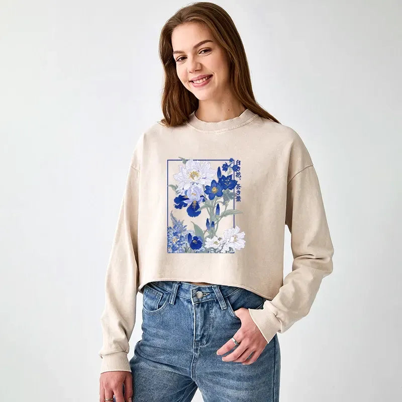 Vintage Japanese crop top for summer