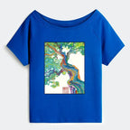 Colorful Magic Tree Off Shoulder T-Shirt