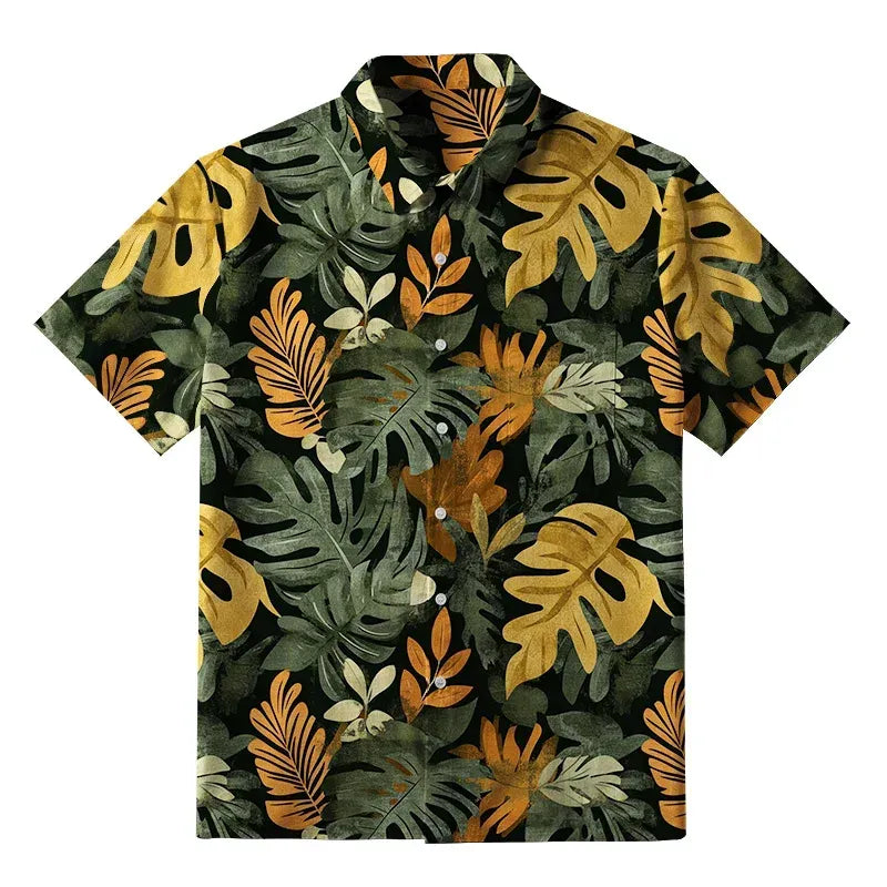 Tropical Leaf Button-up Shirt on Sale