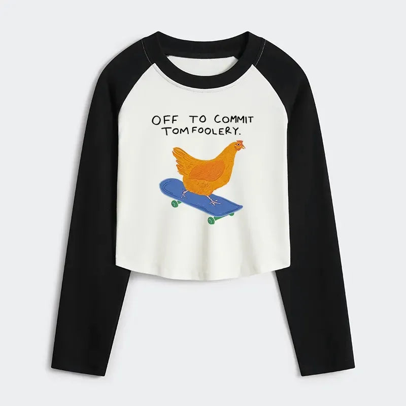 Kyoto lion women's casual crop top