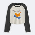funny chicken raglan shirt for women