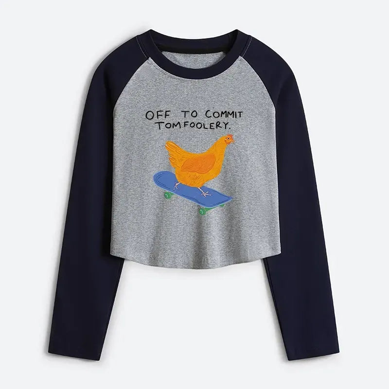 Kyoto lion women's casual crop top