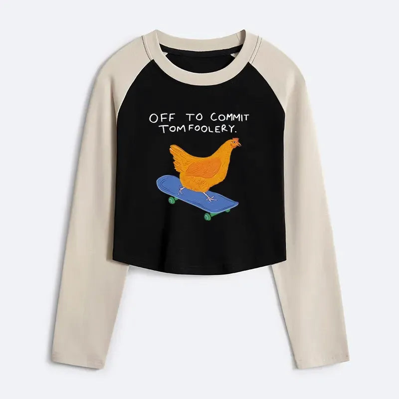 Japanese vintage crop raglan t-shirt