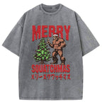 Kyoto-Lion Monkey Takes Off Christmas Star Washed T-Shirt