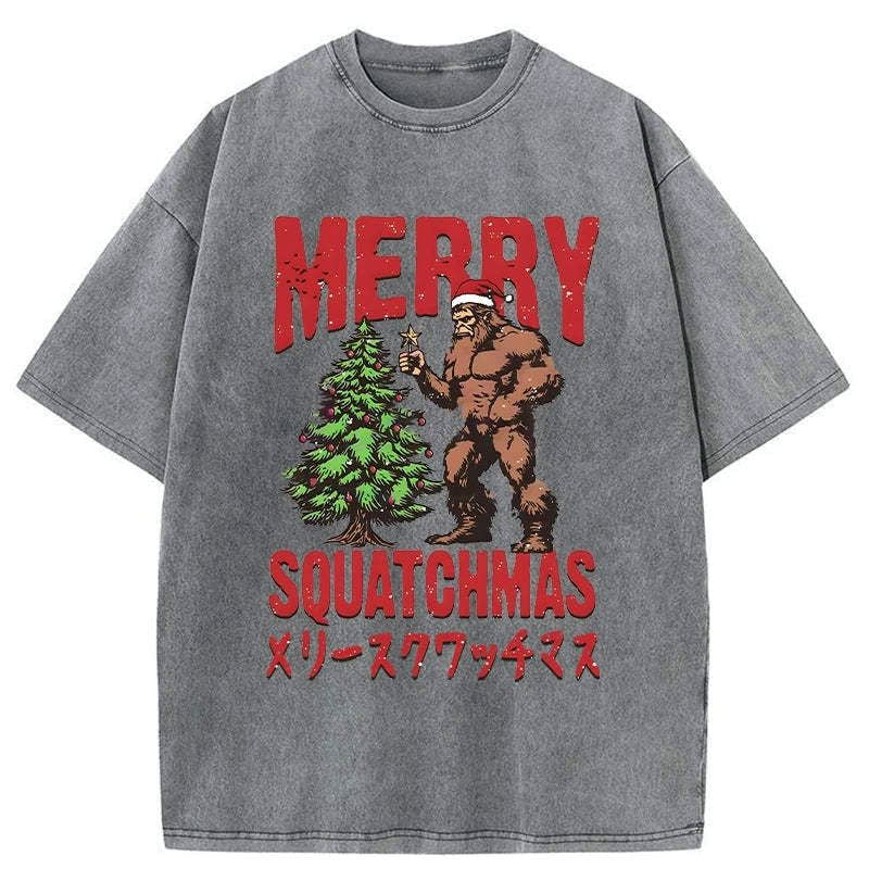 Kyoto-Lion Monkey Takes Off Christmas Star Washed T-Shirt