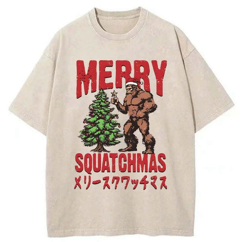 Kyoto-Lion Monkey Takes Off Christmas Star Washed T-Shirt