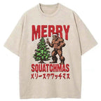 Kyoto-Lion Monkey Takes Off Christmas Star Washed T-Shirt