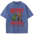 Kyoto-Lion Monkey Takes Off Christmas Star Washed T-Shirt