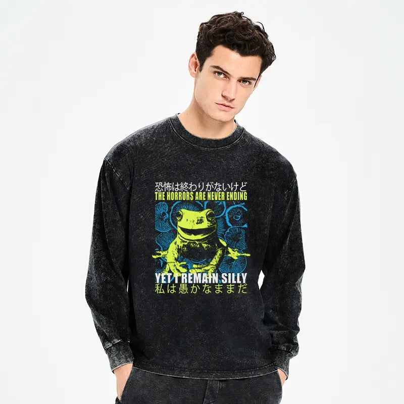 japanese vintage frog long sleeve t-shirt