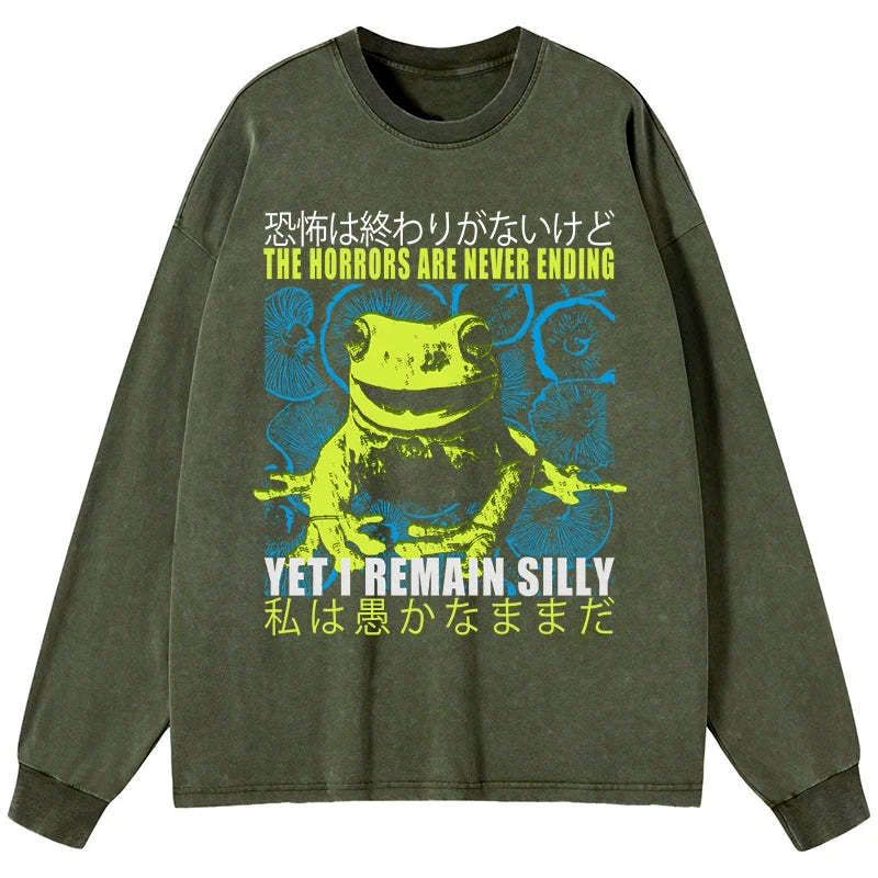 self aware frog washed tee for streetwear