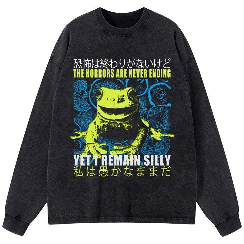 self aware frog washed tee for streetwear