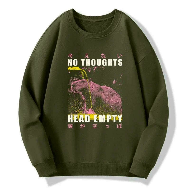 Kyoto-Lion No Thoughts Head Empty Sweatshirt