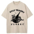 Kyoto-Lion Raccoon Stay Trashy Washed T-Shirt