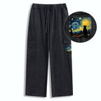 Japanese cat sweatpants for daily wear