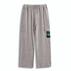 Kyoto-Lion The Starry Night Cat Washed Utility Sweatpants