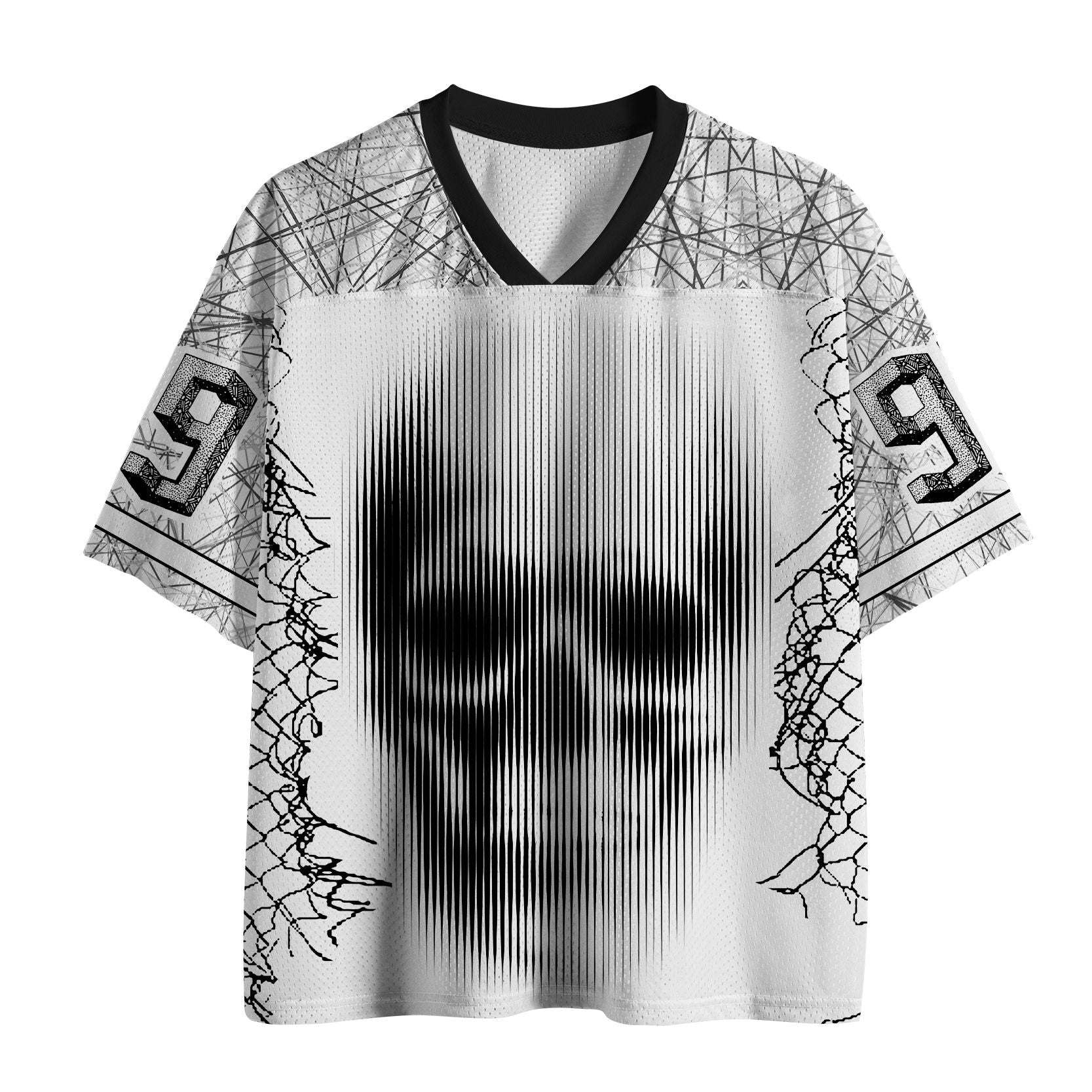 Funny Skull Mesh Jersey Trendy