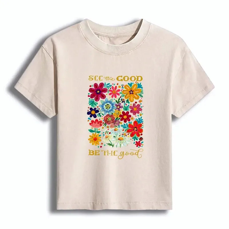 Japanese Vintage Washed T-Shirt for Daily Wear
