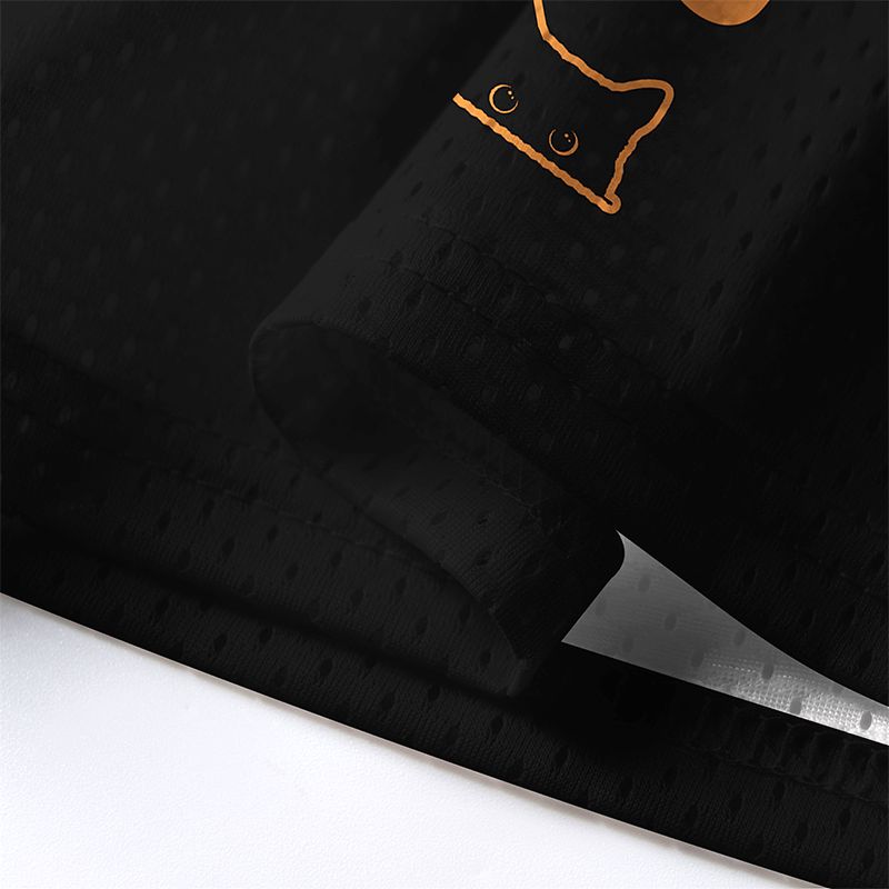 funny cat mesh jersey for daily wear