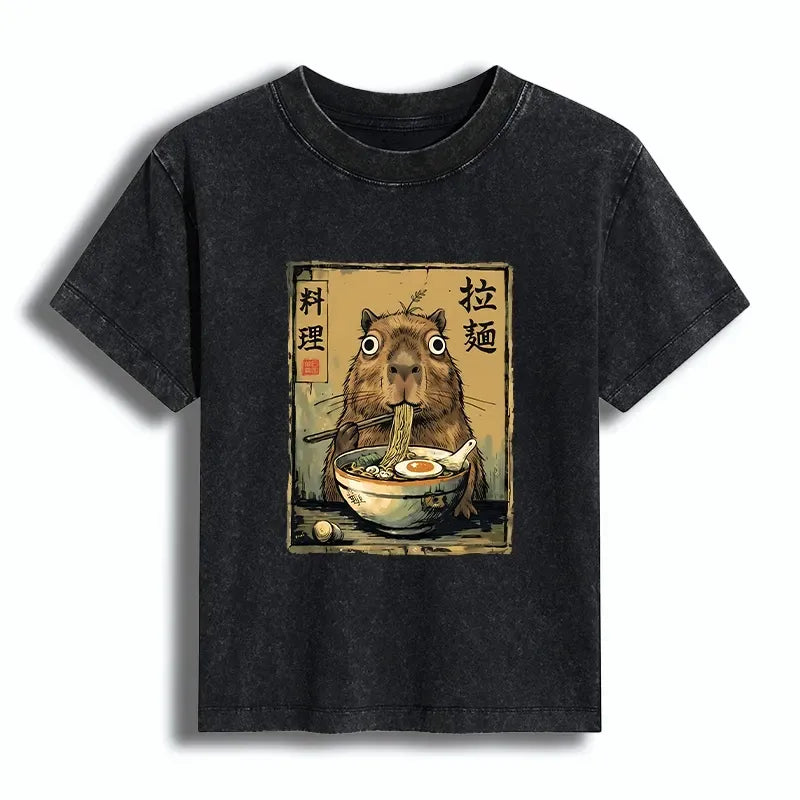 japanese style washed cotton tee