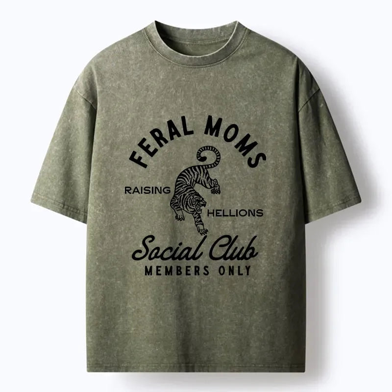 Feral Moms Club Washed Tee Trendy