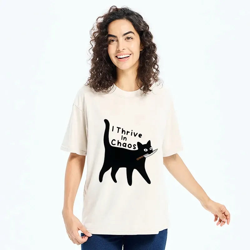 Chaotic Knife Cat Shirt Gift for Him