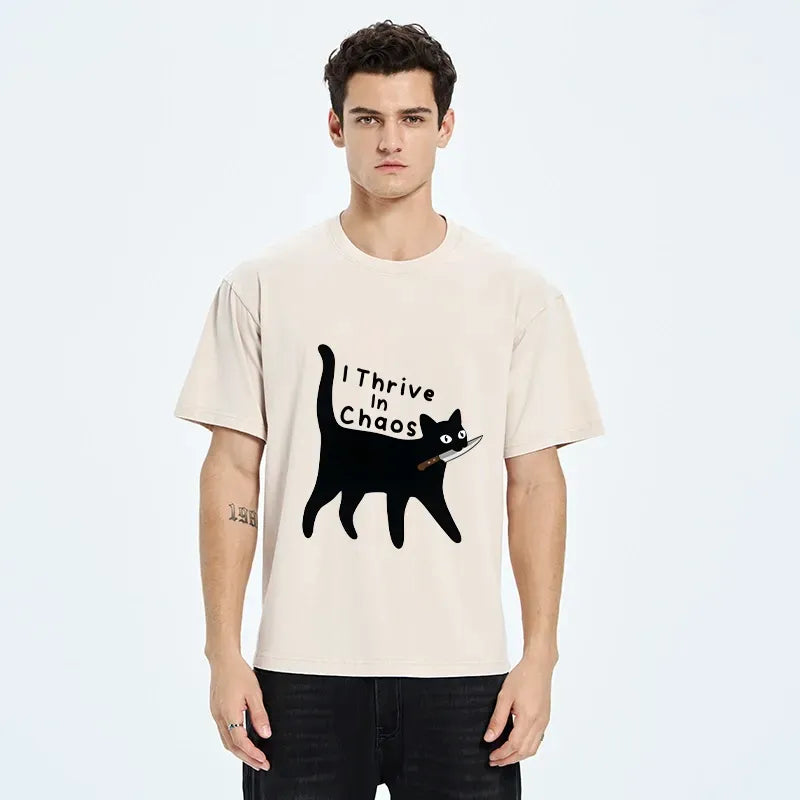 Chaotic Knife Cat Shirt Gift for Him