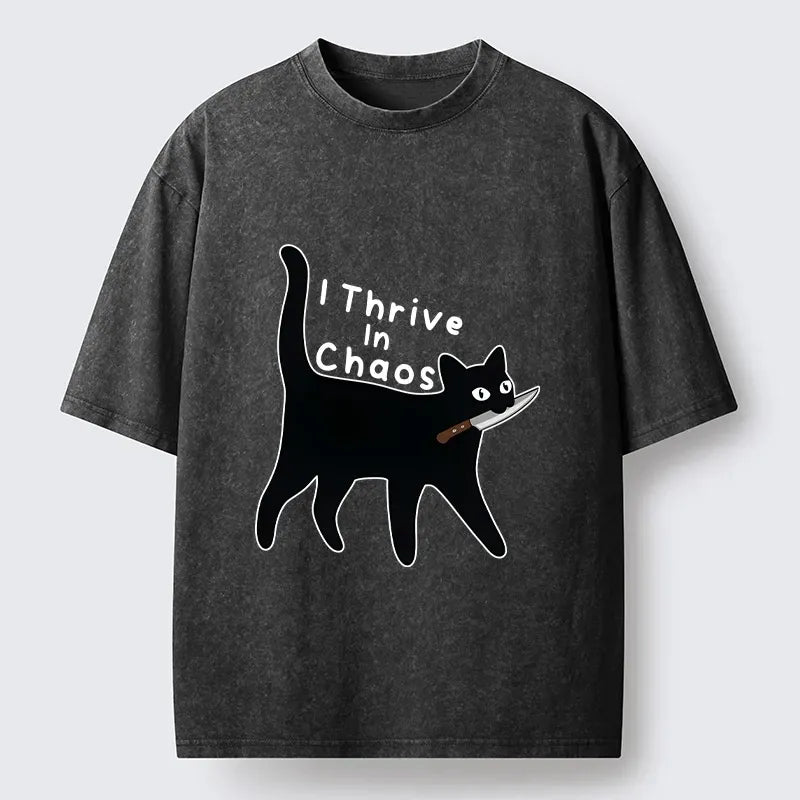Japanese Black Cat T-Shirt for Daily Wear