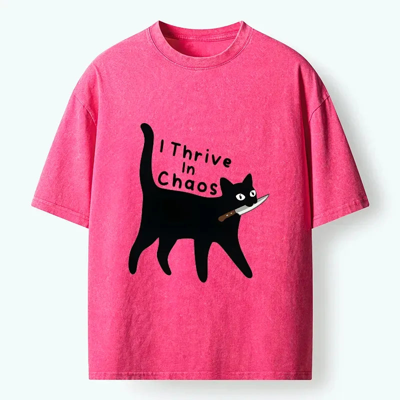 Japanese Black Cat T-Shirt for Daily Wear