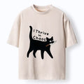 Japanese Black Cat T-Shirt for Daily Wear