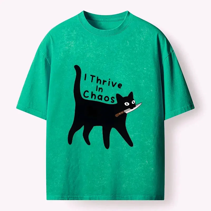 Japanese Black Cat T-Shirt for Daily Wear