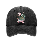 retro ukiyo-e koi cap for streetwear