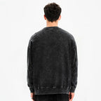 japanese ninja print washed sweatshirt