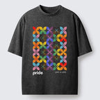 Japanese geometric flower pattern t-shirt