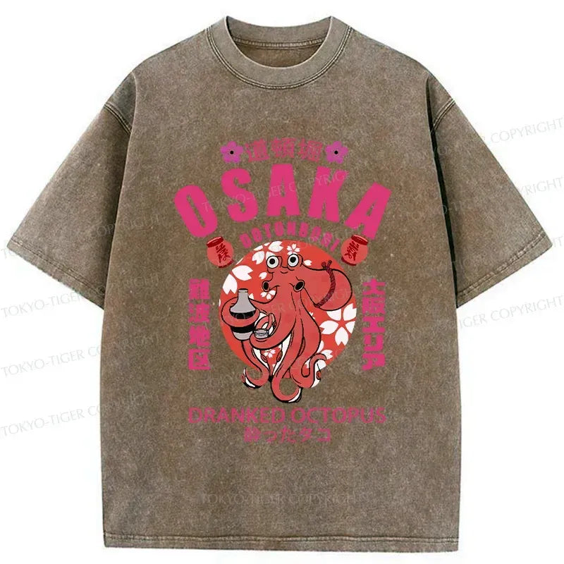 sakura octopus unisex cotton tee