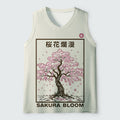 kyoto lion sakura mesh tank top for daily wear