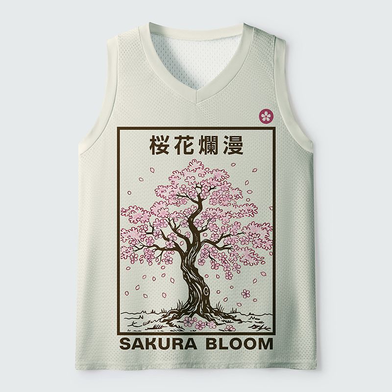kyoto lion sakura mesh tank top for daily wear