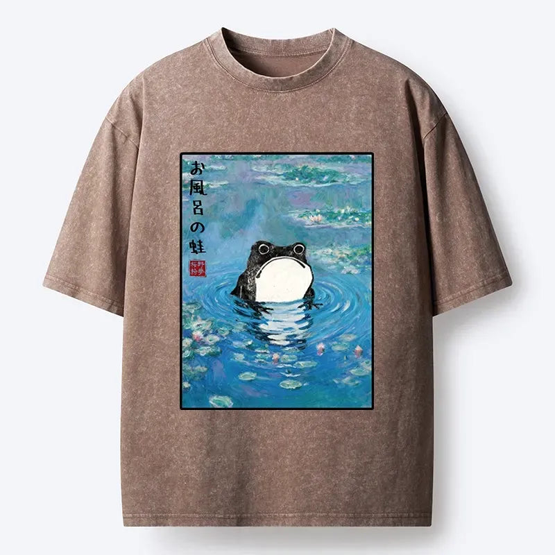 Frog in the Bath T-Shirt for Summer Vacation