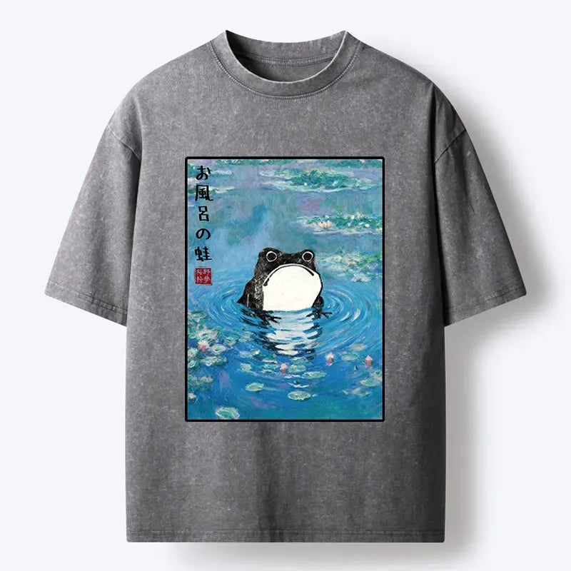 Frog in the Bath T-Shirt for Summer Vacation